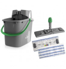 Набір для прибирання Filmop Easy wash (відро сіре із зеленою ручкою 15 л, моп та тримач) 0000SE2815UF