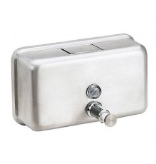 Дозатор жидкого мыла горизонтальный матовый, 1,2 л. ZG-1603CS