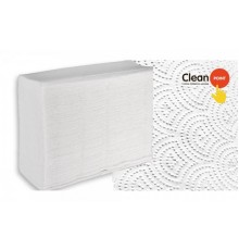 Бумажные полотенца листовые, белые, Z-укладка, 2 слоя,  CleanPoint, Lux. ZL-200.