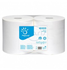 Промислові серветки в рулоні 2 - сл., білі, OVER SOFT. IMB-402059.