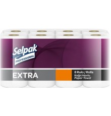 Папірний кухонний рушник Selpak Professional Extra двошаровий 8 рулонів.32661120
