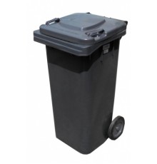 Бак для мусора  пластиковый, темно-серый, 120л.  120A-9DG
